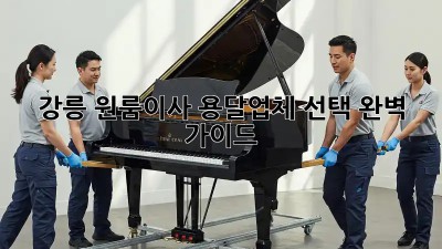 강릉 원룸이사? 용달업체 선택 완벽 가이드!