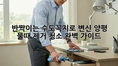 반짝이는 수도꼭지로 변신! 양평 물때 제거 청소 완벽 가이드